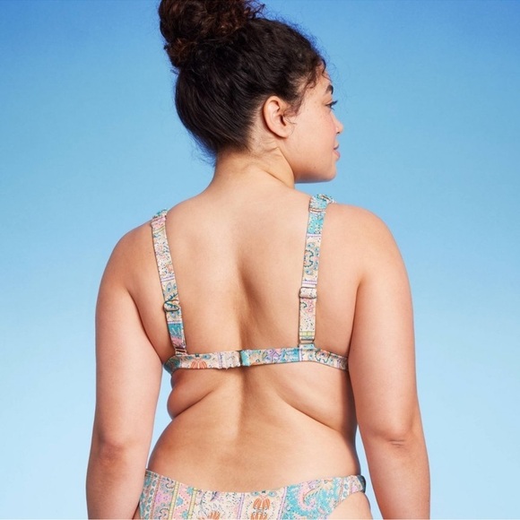 Wild Fable Paisley Bralette Bikini Top Size XL - Picture 5 of 8